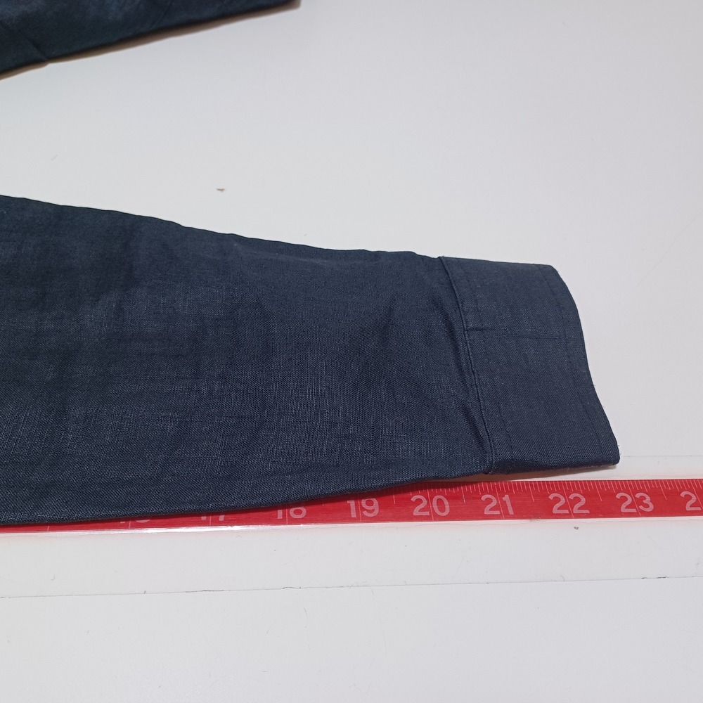 Linden Hill Linen Shirt Jacket Womens L Black Lagenlook Capsule Coastal Layer - Picture 8 of 8